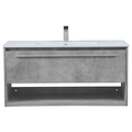 Elegant Decor 40 Inch Single Bathroom Floating Vanity In Concrete Grey VF43040CG